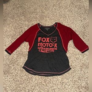 Juniors Fox Racing 3 quarter length sleeve shirt